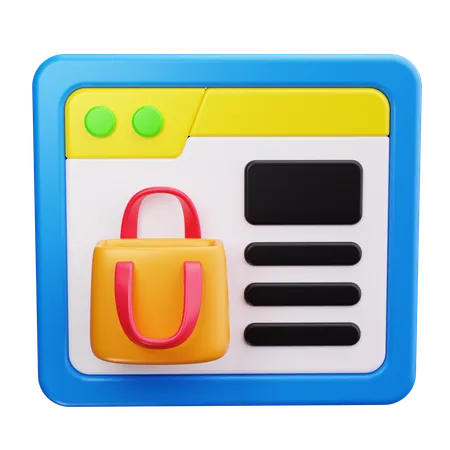 Online Store  3D Icon