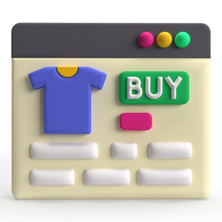 Online Store  3D Icon