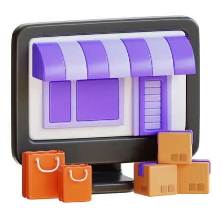 Online Store  3D Icon