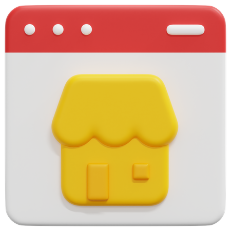 Online Store  3D Icon