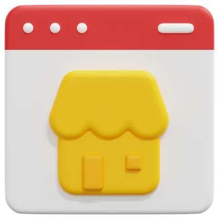 Online Store  3D Icon