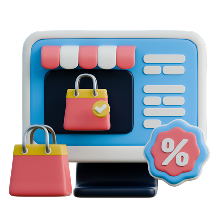 Online Store  3D Icon