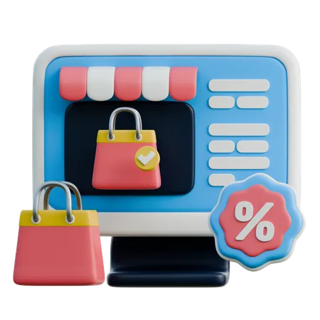 Online Store  3D Icon