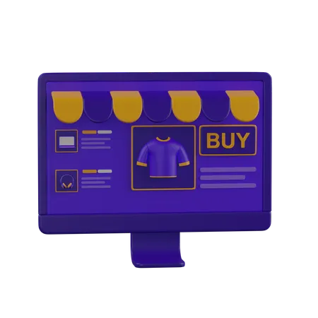 Online Store  3D Icon