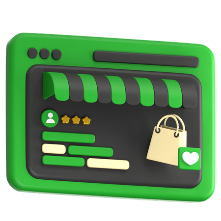 Online Store  3D Icon