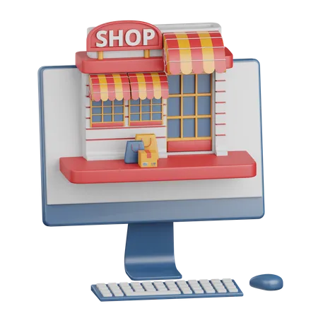 Online Store  3D Icon