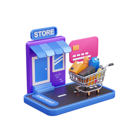 Online Store  3D Icon