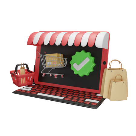 Online Store  3D Icon