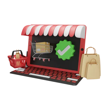 Online Store  3D Icon