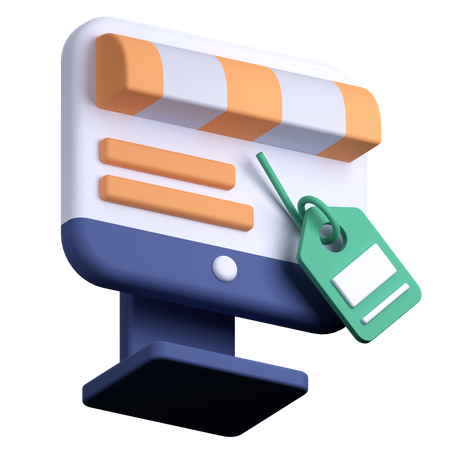 Online Store  3D Icon