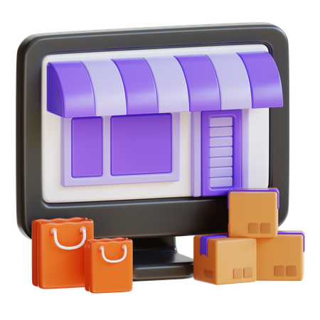 Online Store  3D Icon