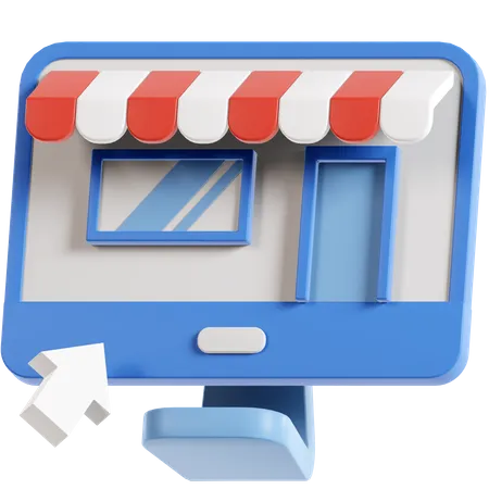 Online Store  3D Illustration