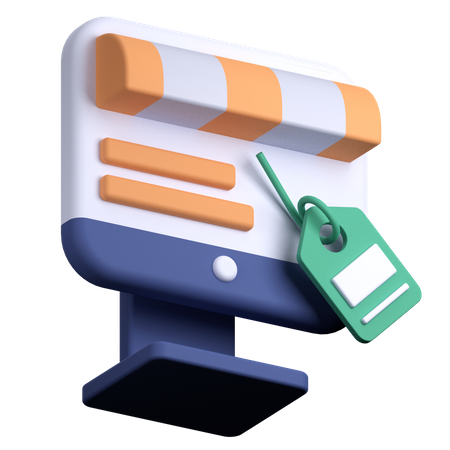 Online Store  3D Illustration