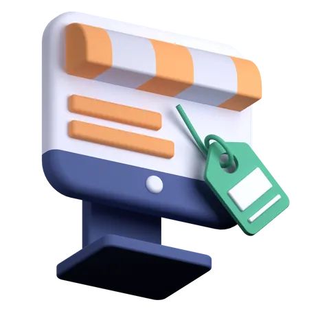 Online Store  3D Illustration