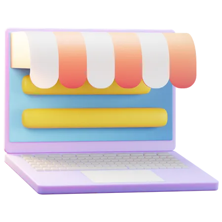 Online Store  3D Illustration