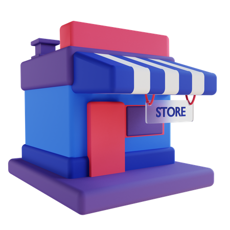 Online store 3D Illustration