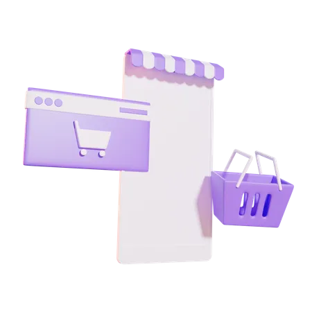 Online Store  3D Icon
