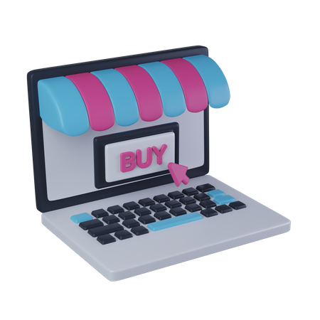 Online Store Shopping  3D Icon