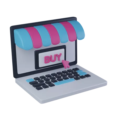 Online Store Shopping  3D Icon