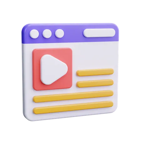 Online Streaming  3D Icon