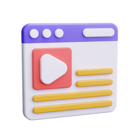 Online Streaming  3D Icon