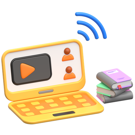 Online Study  3D Icon