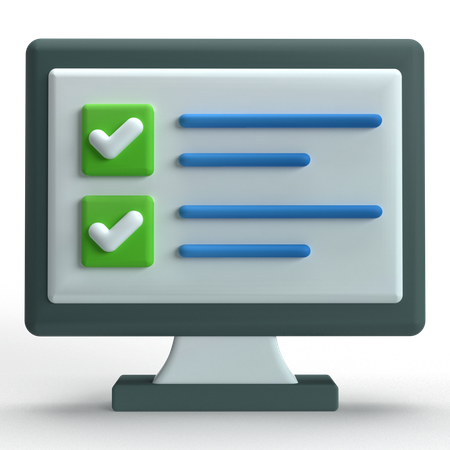 Online Survey  3D Icon