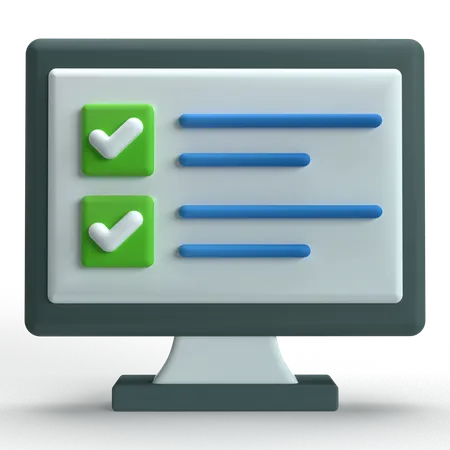 Online Survey  3D Icon