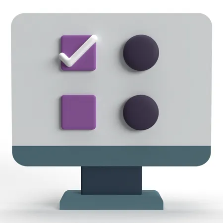 Online Survey  3D Icon