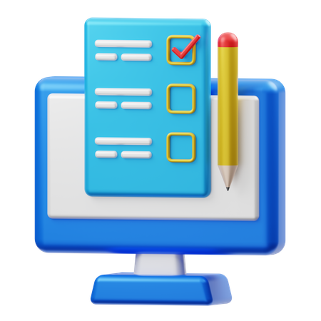 Online Survey  3D Icon