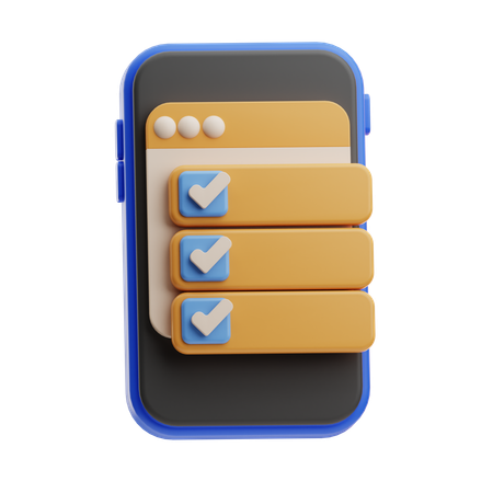 Online Task Management  3D Icon