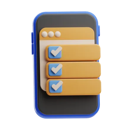 Online Task Management  3D Icon