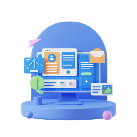 Online Task Management  3D Icon