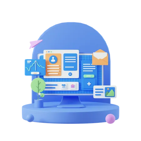 Online Task Management  3D Icon