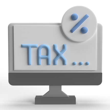 Online Tax  3D Icon