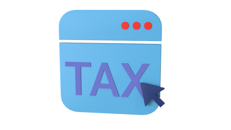 Online Tax  3D Icon