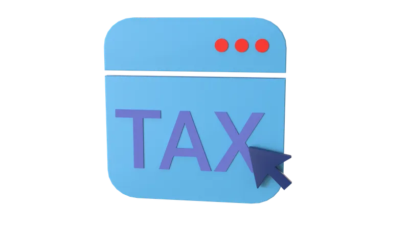 Online Tax  3D Icon