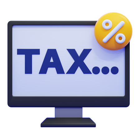 Online Tax  3D Icon
