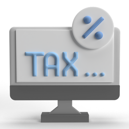 Online Tax  3D Icon