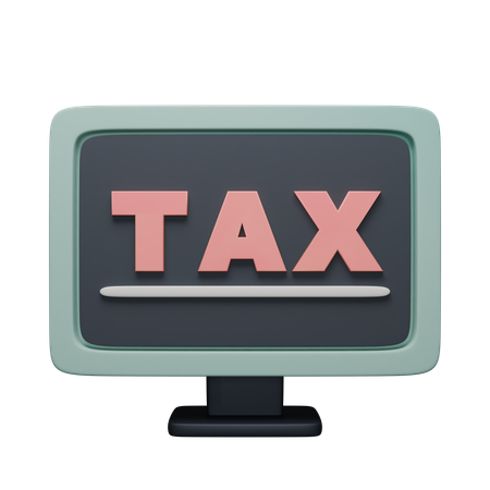 Online Tax  3D Icon