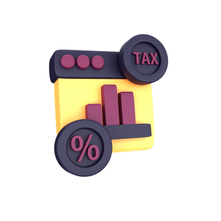 Online Tax Analysis  3D Icon