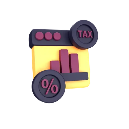 Online Tax Analysis  3D Icon