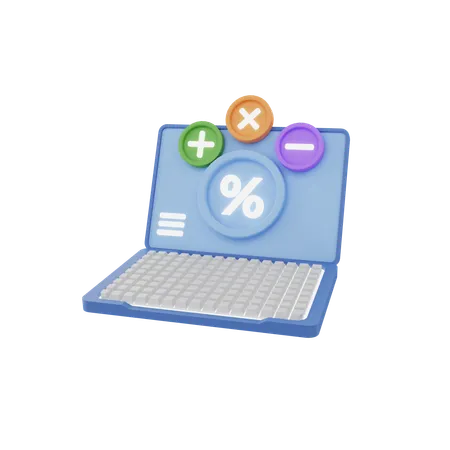 Online Tax Calculation  3D Icon