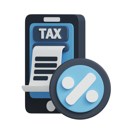 Online Tax Payment  3D Icon