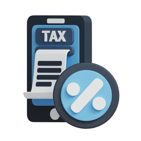 Online Tax Payment  3D Icon