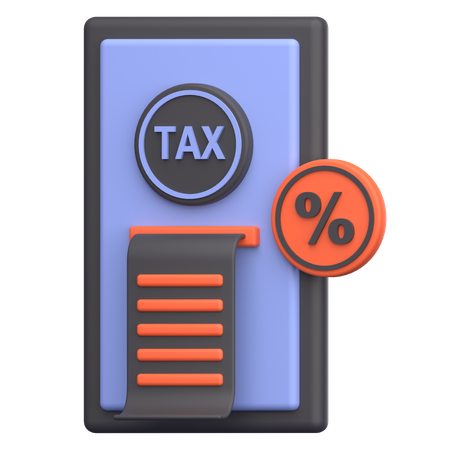 Online Tax Payment  3D Icon