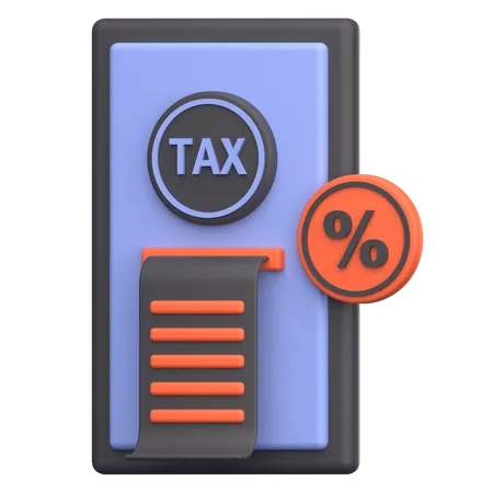 Online Tax Payment  3D Icon