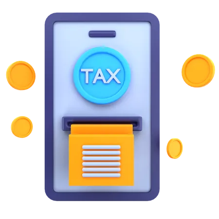 Online Tax Payment  3D Icon