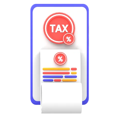 Online Tax Payment  3D Icon