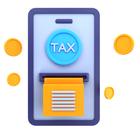Online Tax Payment  3D Icon
